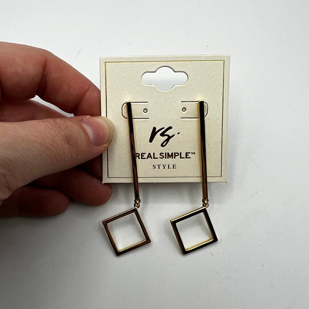 Francesca's NWT Gold Geometric Dangle Post Stud‎ Earrings